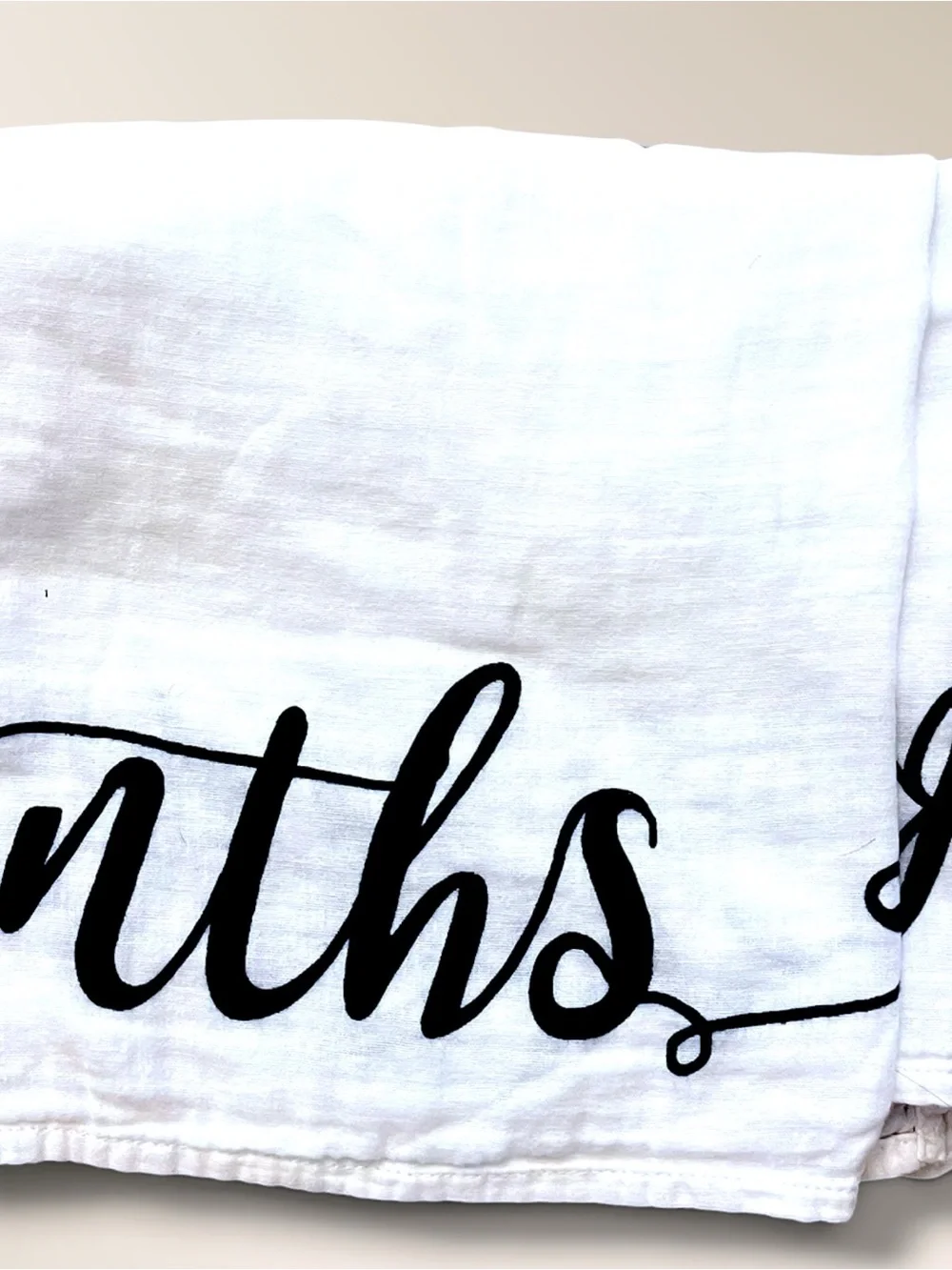 Forever Loved White Baby Monthly Milestone Blanket